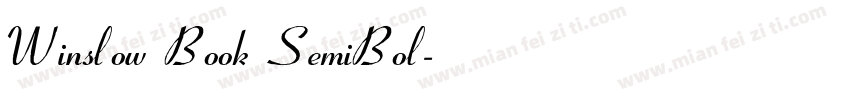 Winslow Book SemiBol字体转换